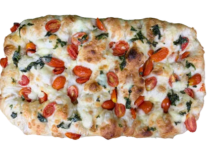 Focaccia włoska z pomidorkami i bazylią - zdjęcie 1